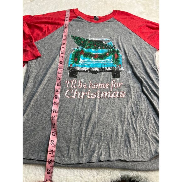 I’ll Be Home for Christmas shirt women size large - Picture 5 of 5